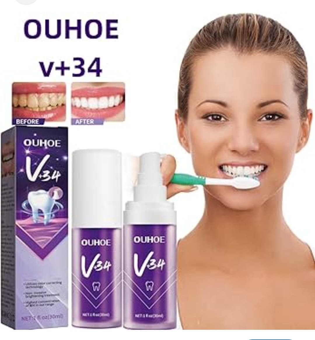 ✨ Teeth Whitening Toothpaste - 30ml | Gentle & Effective Stain Removal