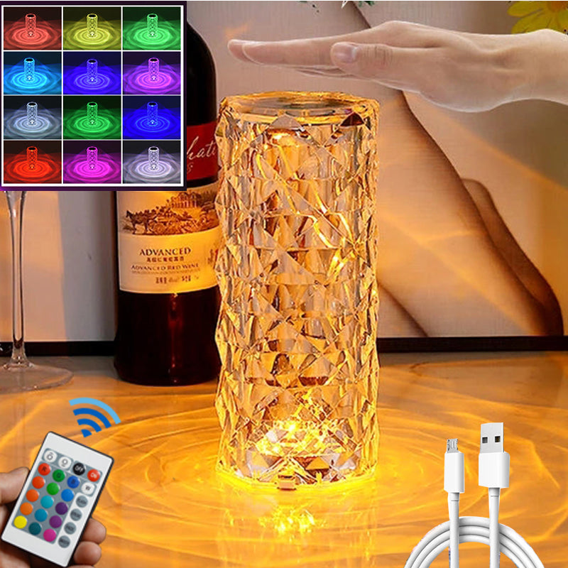 Illuminate Your Space with the LED Crystal Table Lamp