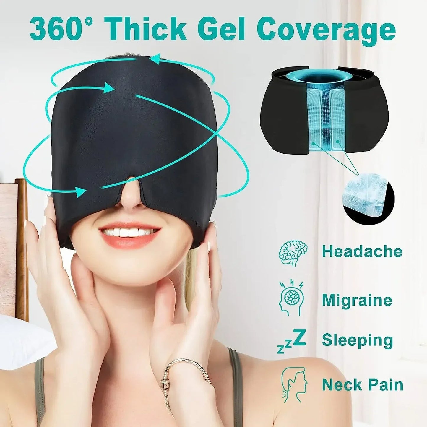 🧊✨ All-Over Gel Eye Mask for Cold Therapy Relief 😌🩵