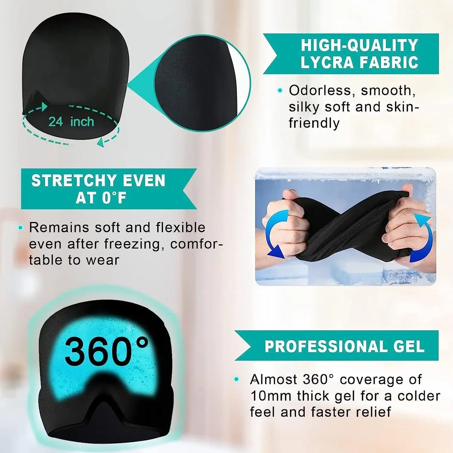 🧊✨ All-Over Gel Eye Mask for Cold Therapy Relief 😌🩵