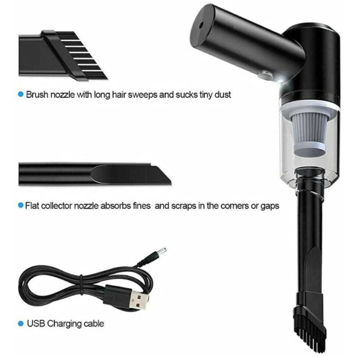 Vacuum Cleaner 🚗🧹💨 – Cordless, High Suction, Wet & Dry Cleaning