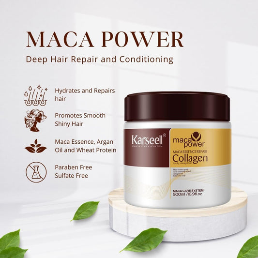 Karseell Collagen Hair Treatment Mask | Deep Repair & Conditioning with Argan Oil | Intensive Hair Mask for Dry & Damaged Hair | 500ml (16.90 oz)