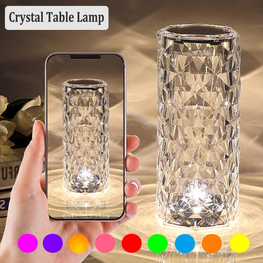 Illuminate Your Space with the LED Crystal Table Lamp