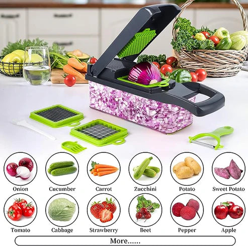 Vegetable Cutter, Chopper & Slicer – 8-in-1 Multifunctional Kitchen Tool 🥗