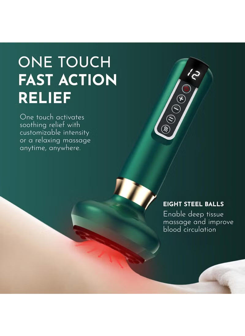 💚 Smart 3-in-1 Cupping  Massage Device – Portable Anti-Cellulite Body Sculpting Massager with Heat 🔥 Negative Pressure 💨