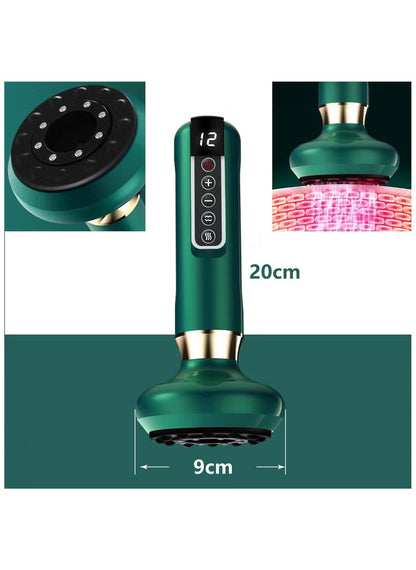 💚 Smart 3-in-1 Cupping  Massage Device – Portable Anti-Cellulite Body Sculpting Massager with Heat 🔥 Negative Pressure 💨